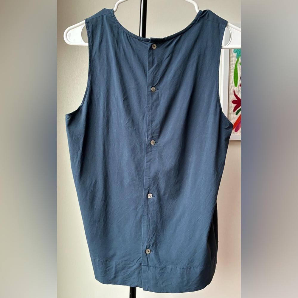 Marine Layer Navy Blue Button Back Sleeveless Top… - image 3